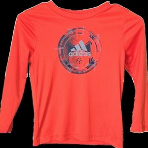 Adidas Kids Bright Red Long Sleeve Tee